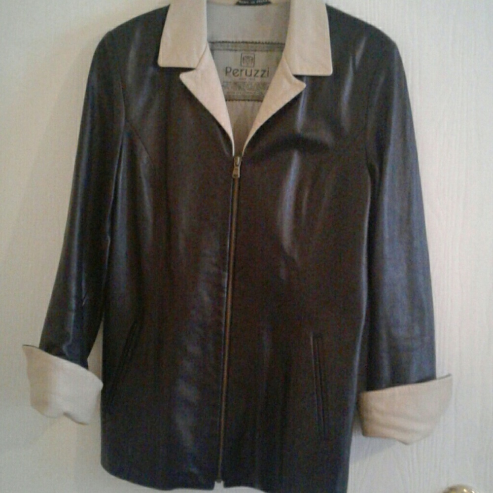 PERUZZI Italian leather jacket